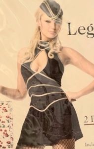Leg Avenue Sexy Stewardess Costume. M-L